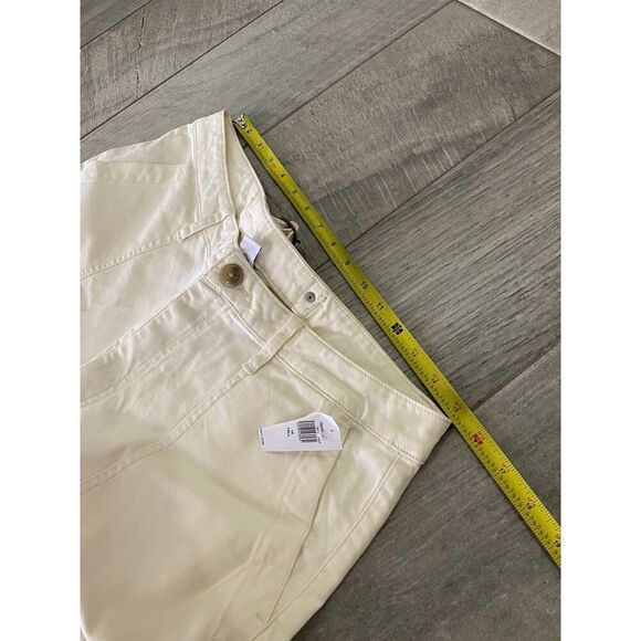 Old Navy NWT White Utility Pants Size 14 Tall Straight Leg Stretch Cotton Casual - Picture 6 of 9